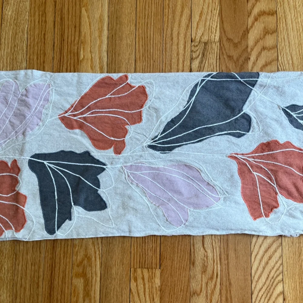 Crate and Barrel Floret Embroidered Table Runner